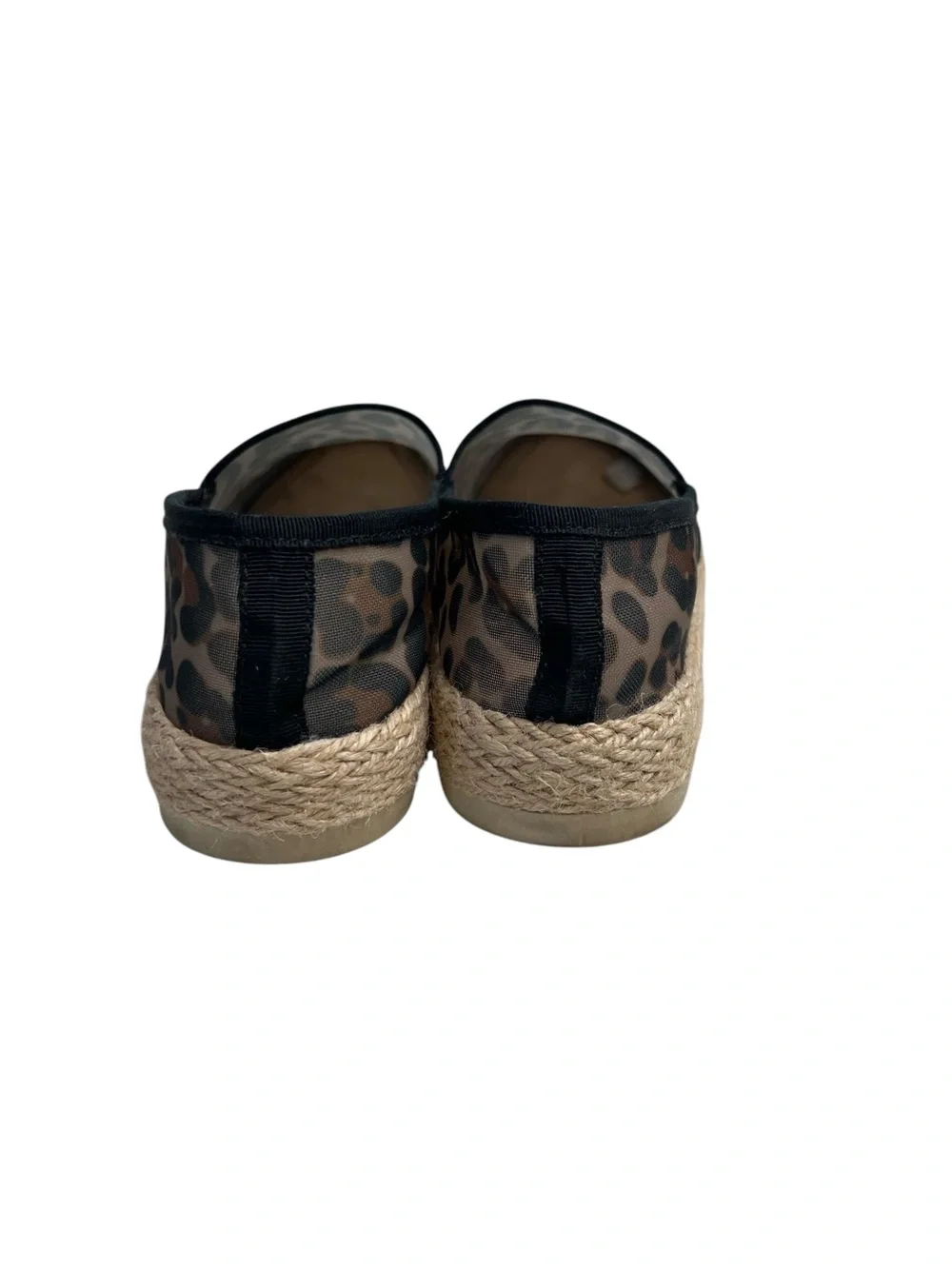 Esprit Leopard Print Espadrille Slip-Ons in Brown and Black SZ 7.5